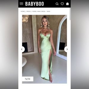 NWT BABYBOO Isobel maxi dress in sage!